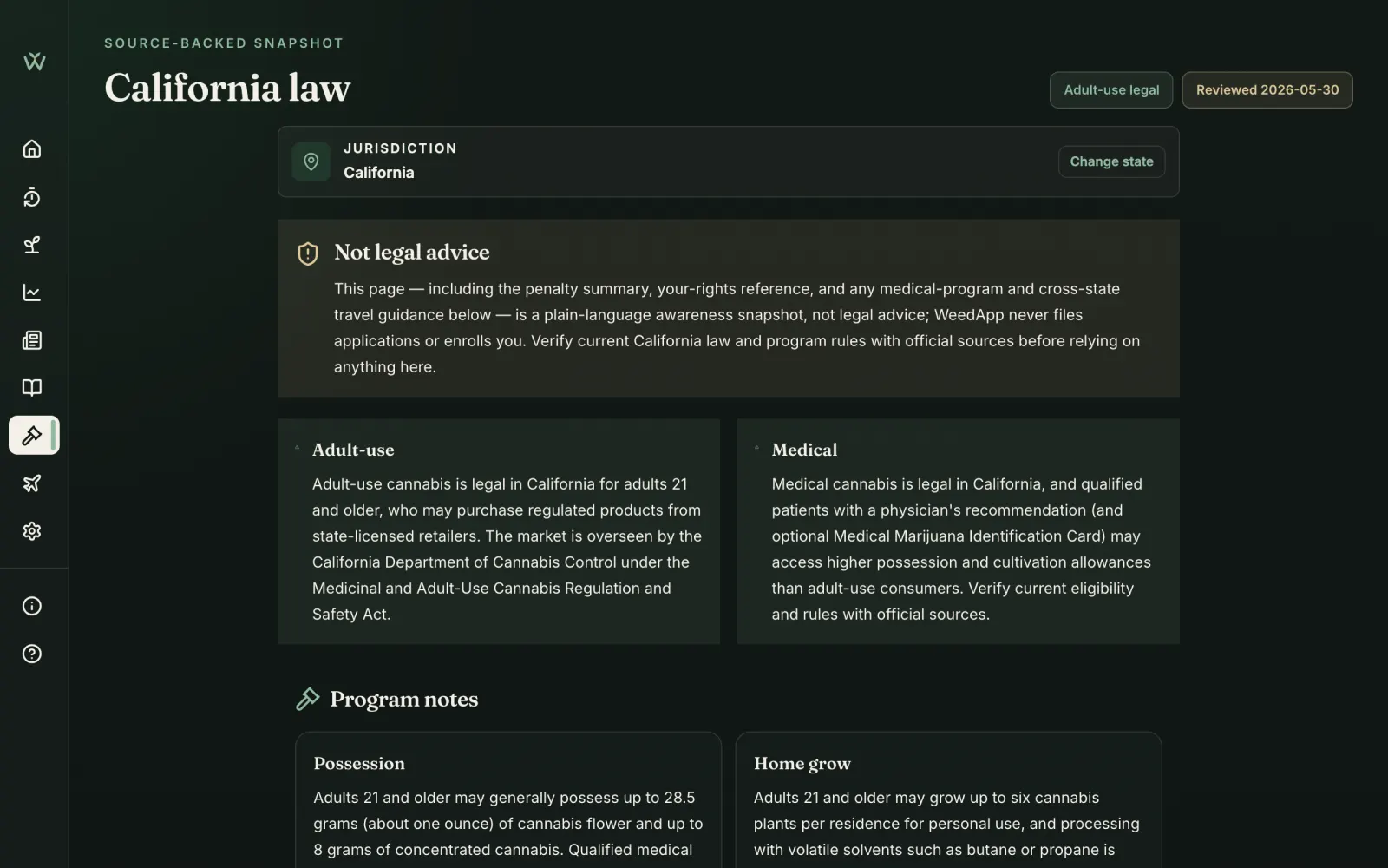State law overview with penalty tiers
